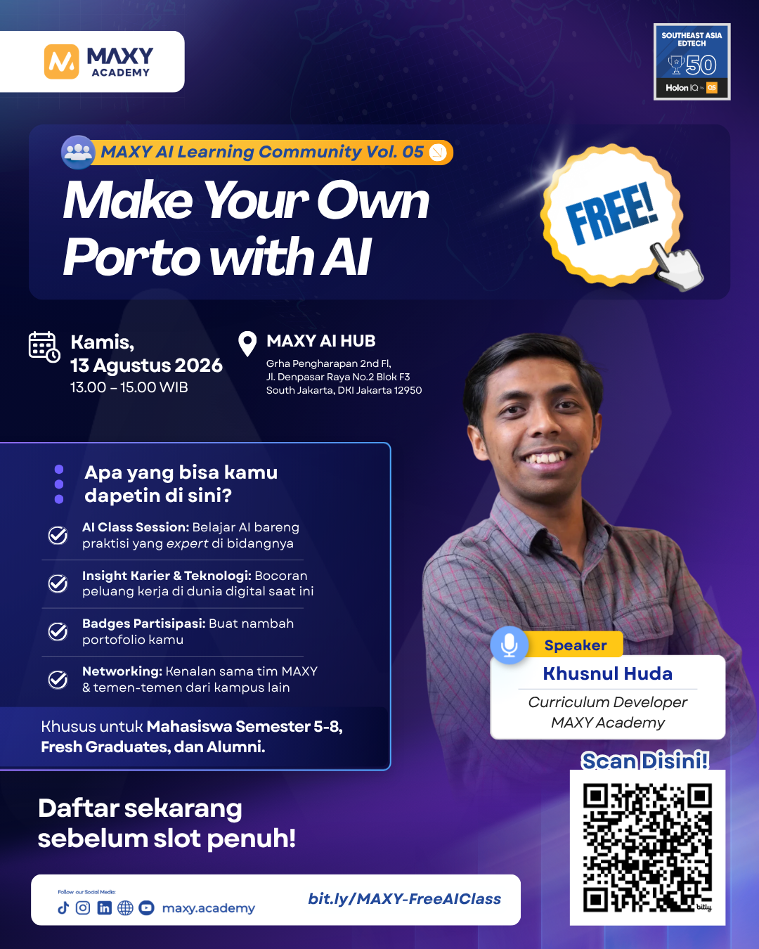 MAXY AI Learning Community Vol. 05: Make Your Own Porto with AI